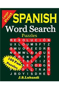 Large Print Spanish Word Search Puzzles