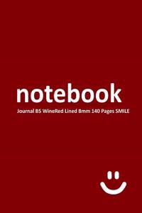 Notebook Journal B5 WineRed 8mm 140 pages SMILE