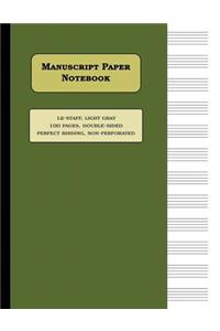 Manuscript Paper Notebook