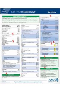 ICD-10-CM 2020 Snapshot Coding Card: Anesthesia