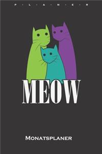 Bunte Katzen Monatsplaner