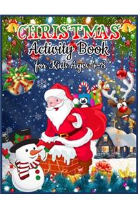 Christmas Activity Book for Kids Ages 4-8