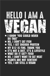 Hello I am a Vegan