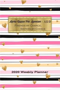 Alpha Kappa Phi Agonian - Friends By Chance, Sisters By Choice 2020 Weekly Planner