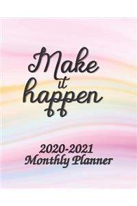 2020-2021 Make it Happen Monthly Planner