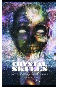 Crystal Skulls Note Monthly 2020 Planner 12 Month Calendar