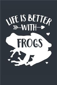 Life Is Better With Frogs Notebook - Frog Gift for Frog Lovers - Frog Journal - Frog Diary