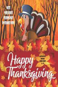 Happy Thanksgiving Activity Book For Kids