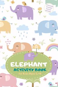 Elephant Activity Book for Kids Ages 4-8 Stocking Stuffers Pocket Edition
