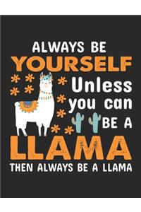 Always be yourself when you can be a llama then always be a llama