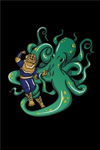 Diver fighting Octopus