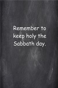 2020 Weekly Planner Religious 3rd Commandment Chalkboard Style