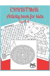 Christmas activity book for kids age 4-8