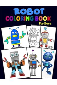 Robot Coloring Book For Boys.