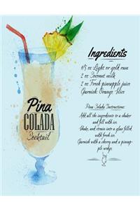 Pina colada cocktail