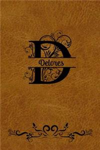 Split Letter Personalized Name Journal - Delores