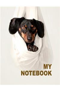 My Notebook. for Dogs Pets Lover. Blank Lined Planner Journal Diary.