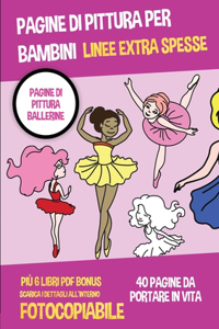 Pagine di pittura per bambini (Pagine di pittura ballerine)