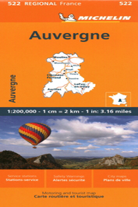France: Auvergne, Limousin Map 522