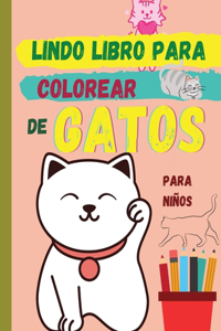 Lindo libro para colorear de GATOS (edición en español): Adorables gatos esperando a que los descubras y colorees &#1472; Libro adecuado para todos los niños que aman a los animales