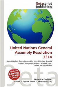 United Nations General Assembly Resolution 3314