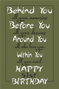 Behind You All Your Memories Happy 51st Birthday