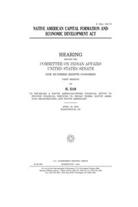Native American Capital Formation and Economic Development Act