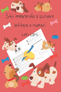 Sto imparando a scrivere lettere e numeri con cani