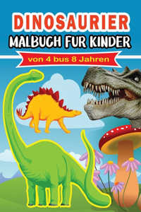 Dinosaurier Malbuch Für Kinder von 4 bus 8 Jahren