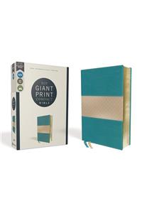 Niv, Giant Print Compact Bible, Leathersoft, Teal, Red Letter Edition, Comfort Print