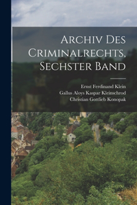 Archiv Des Criminalrechts, Sechster Band