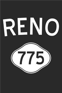 Reno Notebook - Nevada Gift - Area Code Reno Journey Diary - Nevada Travel Journal