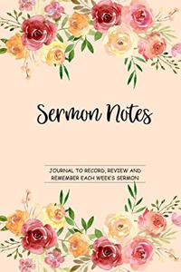 Sermon Notes Journal