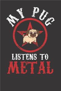 Pug Heavy Metal Notebook Journal