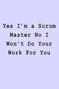 Yes I'm a Scrum Master No I Won't Do Your Work For You