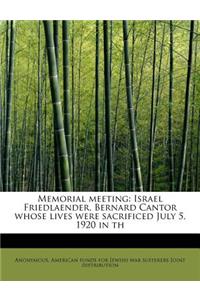 Memorial Meeting