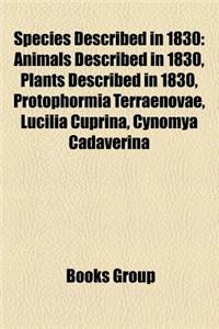 Species Described in 1830