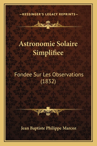 Astronomie Solaire Simplifiee