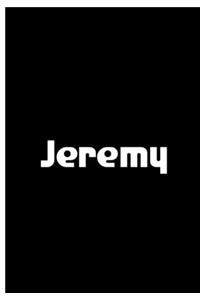 Jeremy - Black Notebook / Journal / Extended Lined Pages / Soft Matte Cover