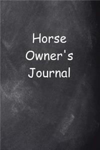 Horse Owner's Journal Chalkboard Design