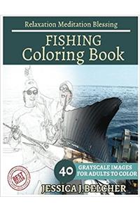 Fishing Coloring Book for Adults Relaxation Meditation Blessing