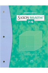 Saxon Math 7/6 Solutions Manual