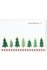 Sparkly Christmas Trees, Merry Christmas Holiday Cards