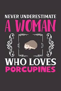 Never Underestimate A Woman Who Loves Porcupines
