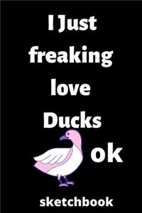 I Just Freaking Love ducks OK sketchbook