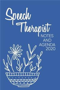 Speech Therapist Notes and Agenda