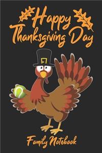 Happy Thanksgiving Day Family Notebook
