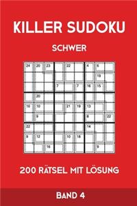 Killer Sudoku Schwer 200 Rätsel Mit Lösung Band4