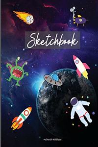 Sketchbook for boys: Blank Paper Sketchbook for Boys with 140 pages (8.5 x 11 inches) Amazing Notebook for Kids for Painting, Doodling, Drawing or Sketching Universe Spe