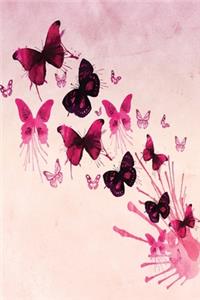 Pink Butterflies Watercolor Art Journal